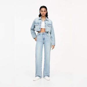 Pull and Bear Straight leg high waist jeans